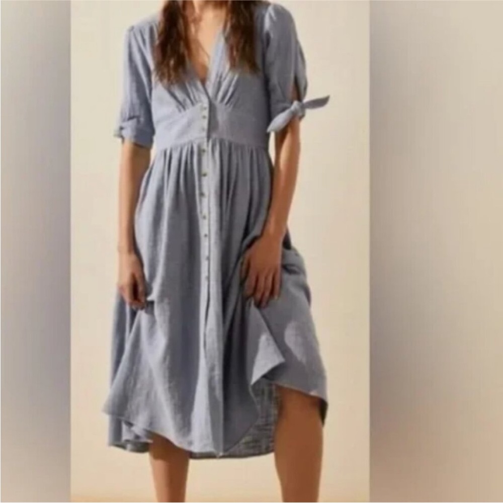 Free People Love of My Life Midi Dress - Blue